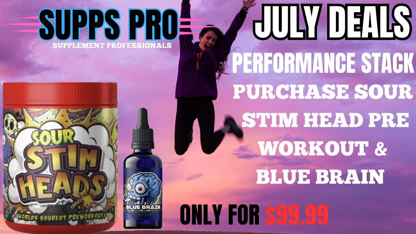 JULY DEAL: SOUR STIM HEADS & BLUE BRAIN